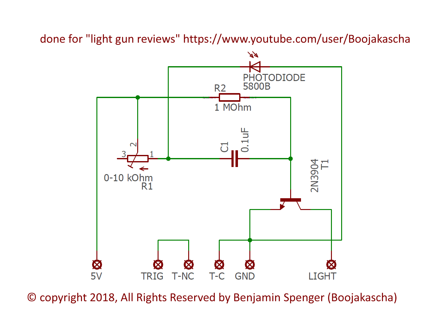 DIY scheme of the LCD compatible NES/FC ligth gun